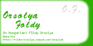 orsolya foldy business card